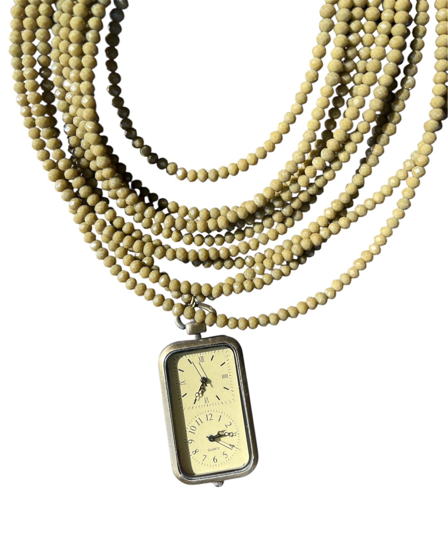 Czech Glass Choker with Metal Pendant